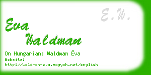 eva waldman business card